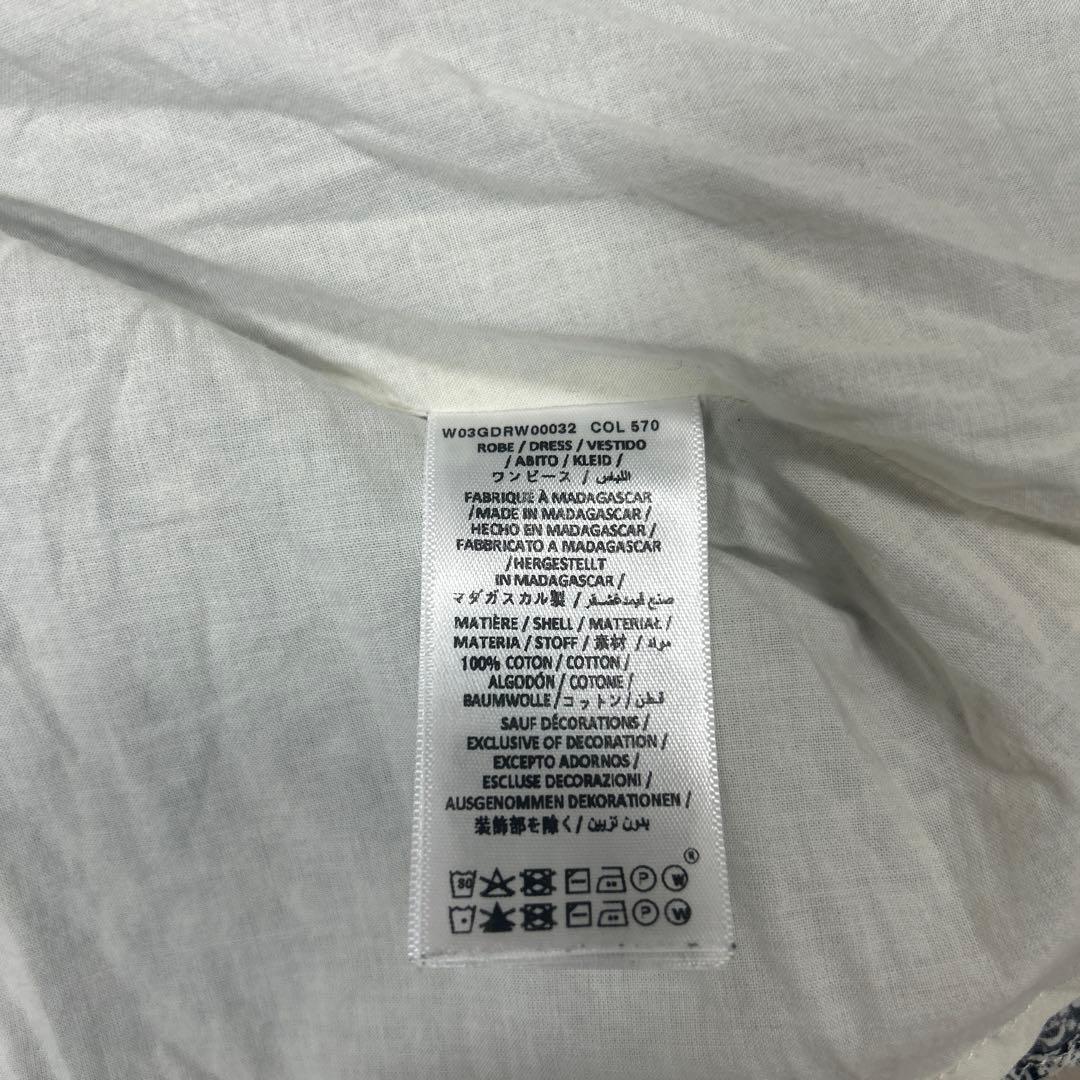 ボンポワン　12a 花柄フリル付き長袖ワンピース