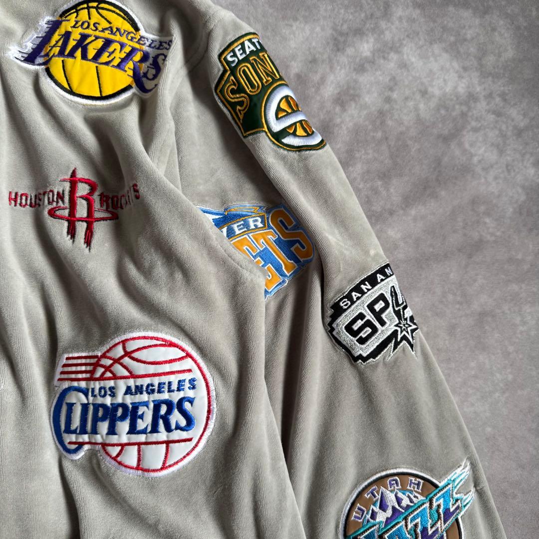 コムドットゆうた着用 unique NBA ベロアジャケット M コリア製