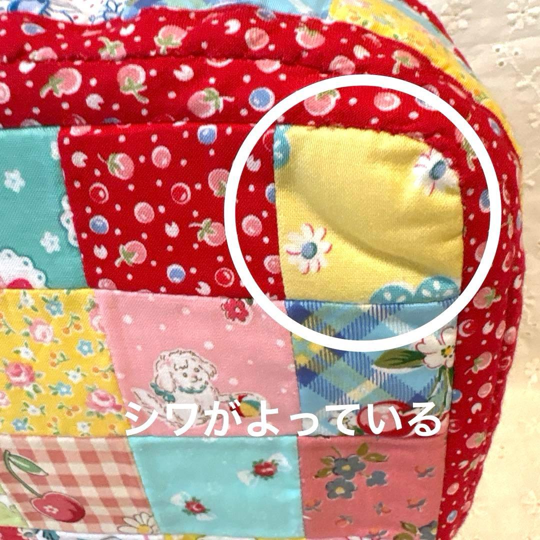 ♥︎ハンドメイド♥︎松山敦子さん生地使用パッチワークBIGバニティポーチ⚠️シワ有り‼️