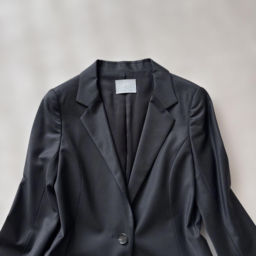 極美品【スーパー120】現行　セオリーリュクス　テーラードL 黒　ウール
