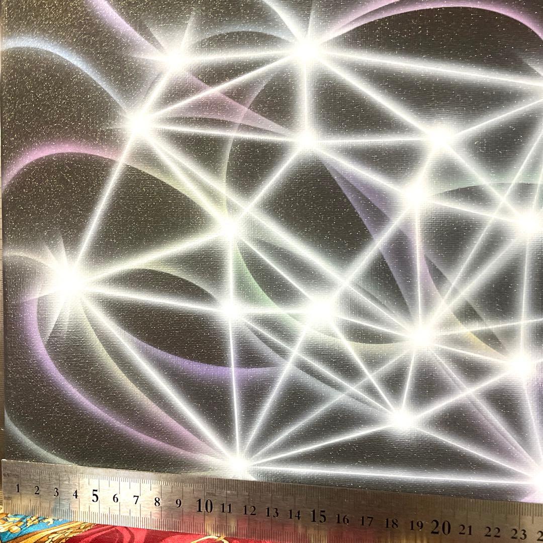 現代アートセール⭐︎開運絵画つながりの波動キャンバスF4号ネットと脳 量子力学