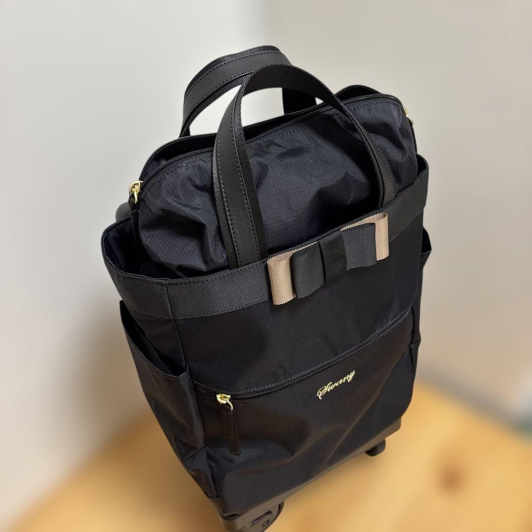 値下げ‼️人気ブランド‼️SWANY‼️スワニー4輪キャリーバック（レインカバー付き）