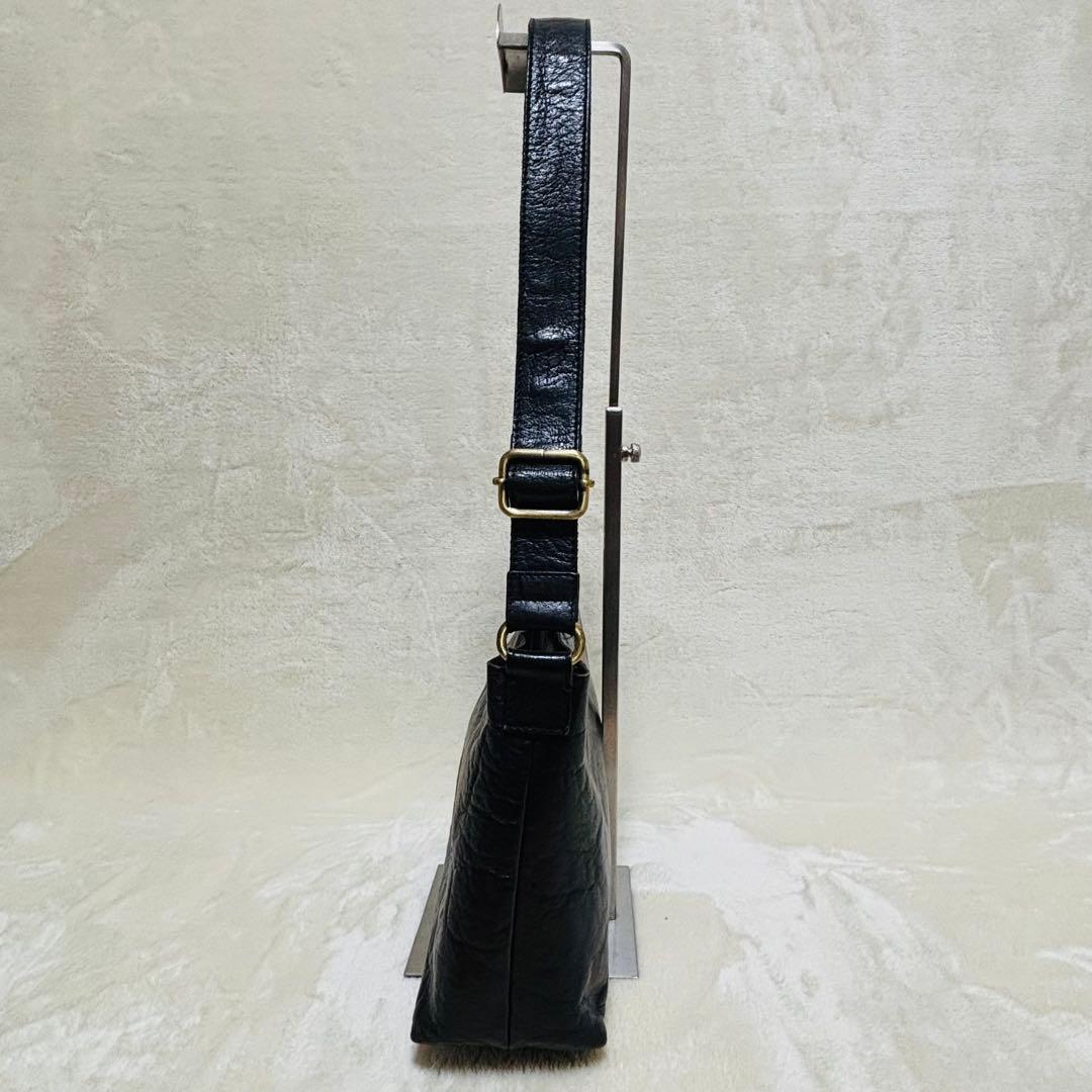 b3Labo 本革 レザーショルダーバッグ 黒 軽量 日本製 ユニセックス