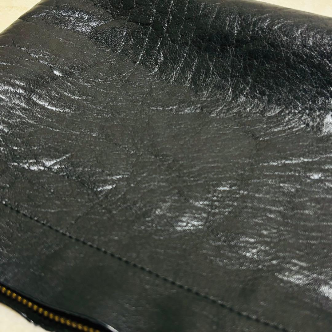 b3Labo 本革 レザーショルダーバッグ 黒 軽量 日本製 ユニセックス