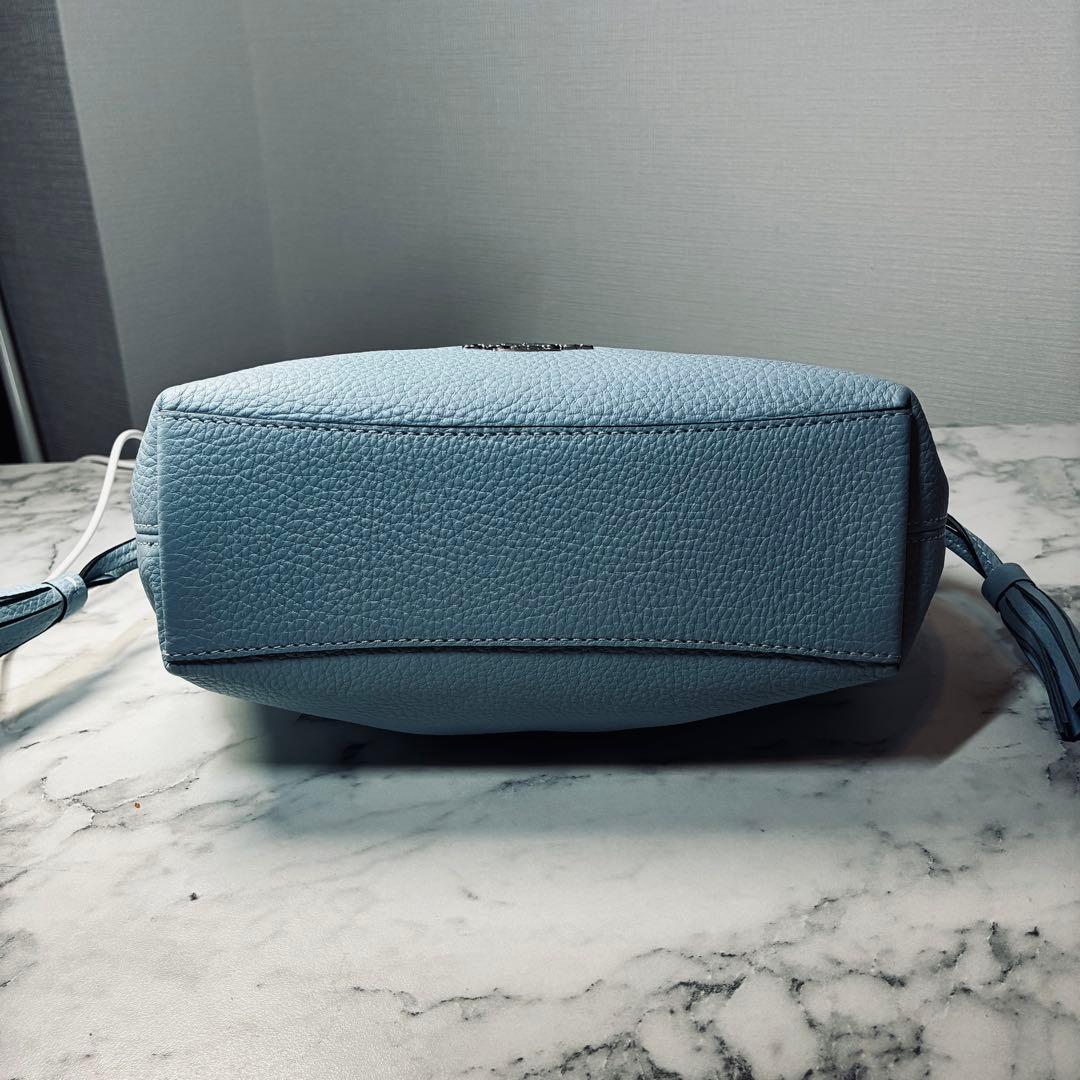 【超美品】【COACH】コーチ 2way バッグ ハンドバッグ ライトブルー