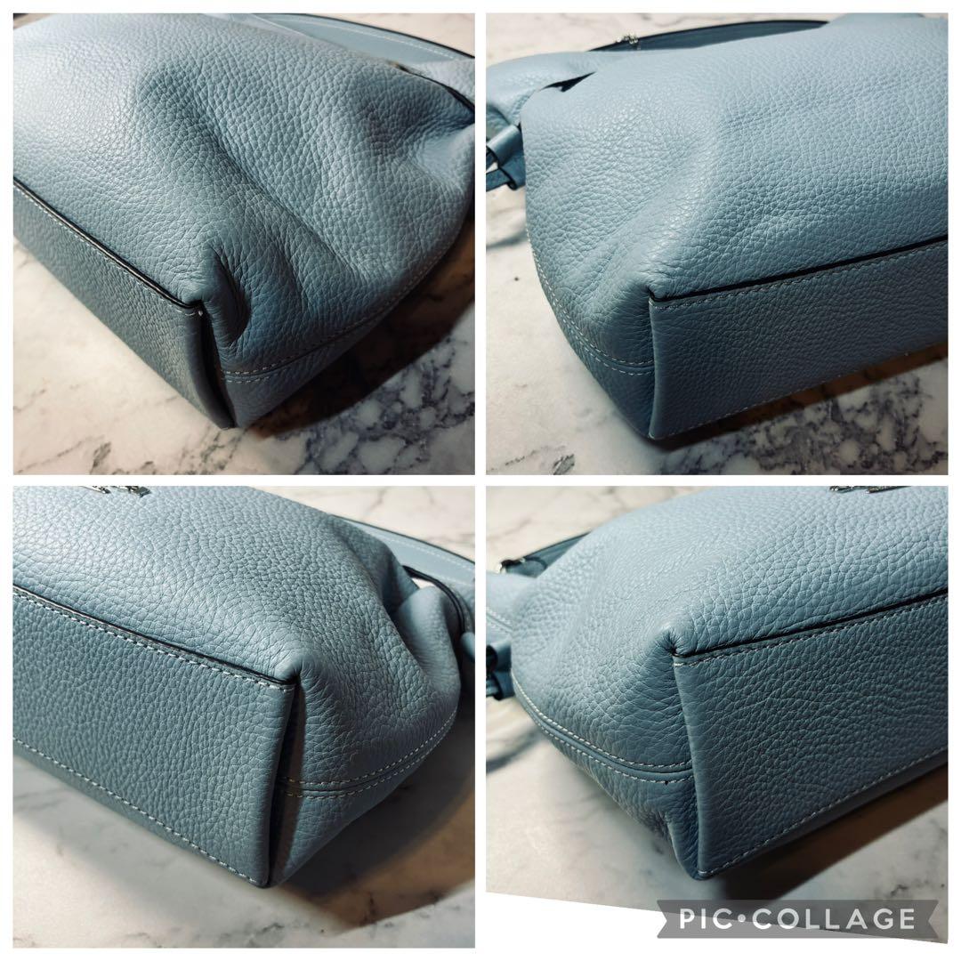 【超美品】【COACH】コーチ 2way バッグ ハンドバッグ ライトブルー