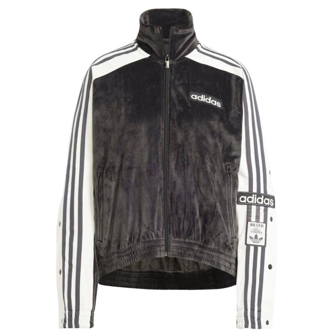 adidas アディブレイク ベロア トラックトップ 重盛さと美 S ブラック