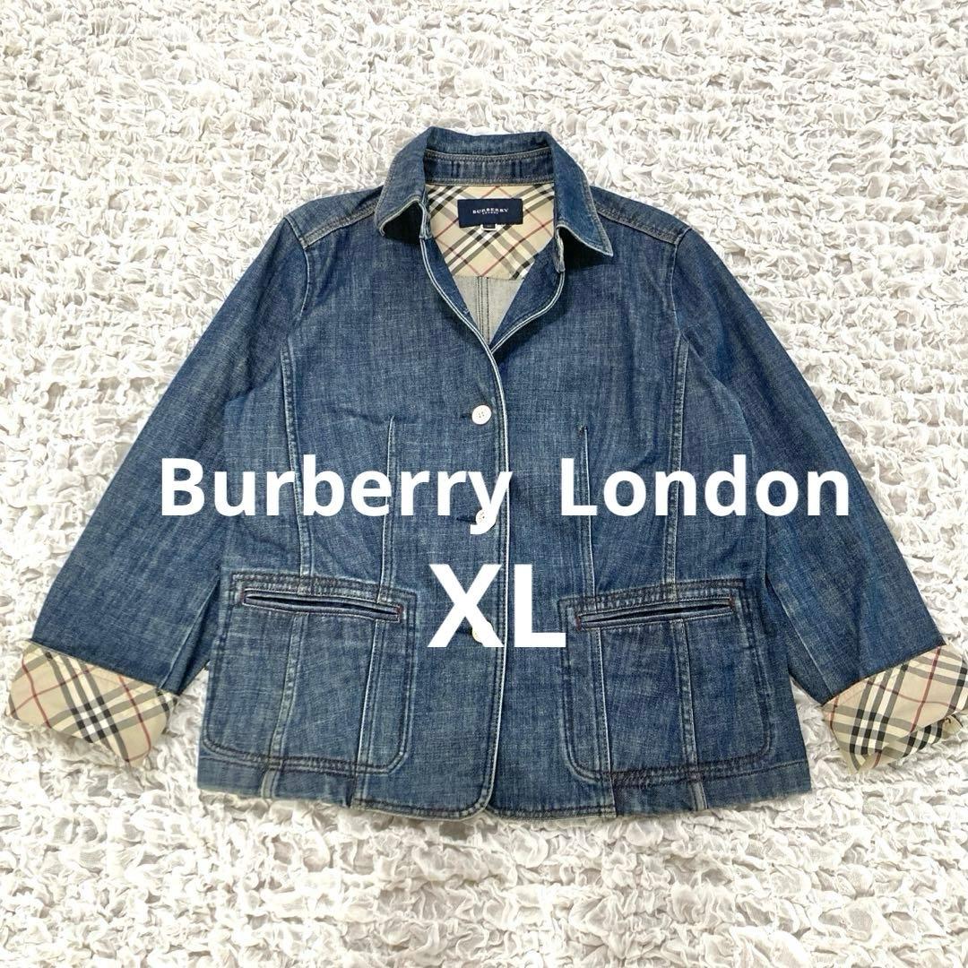 Burberry London ノバチェック　デニムジャケット　XL インディゴ