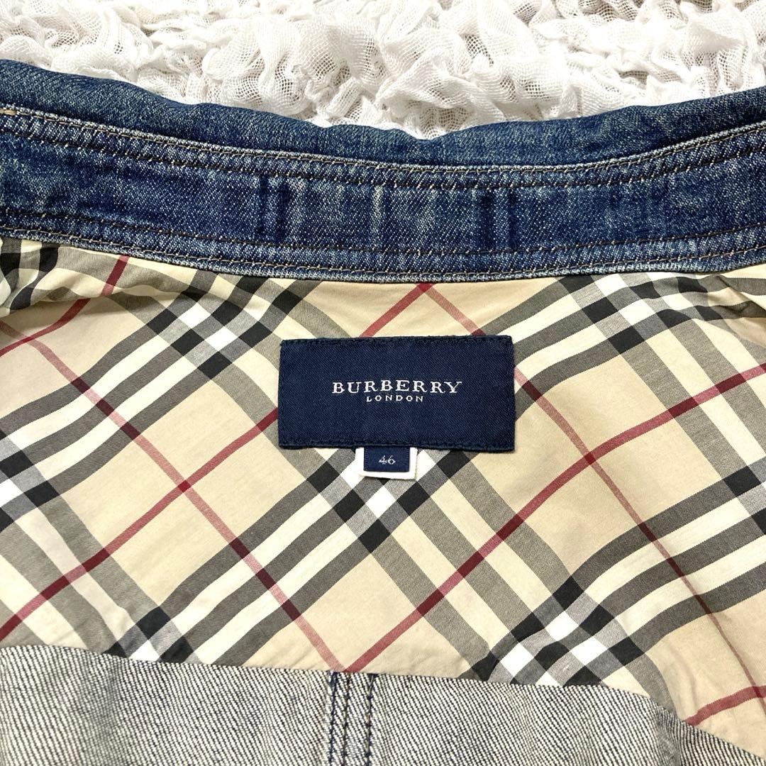 Burberry London ノバチェック　デニムジャケット　XL インディゴ