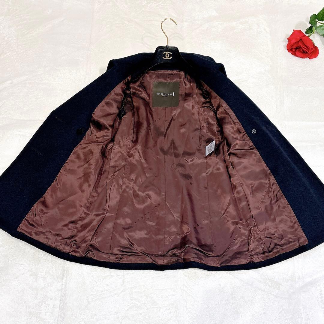 新品同様✨　マッキントッシュ　ロンドン　ピーコート　カシミヤ　36 ブラック　黒
