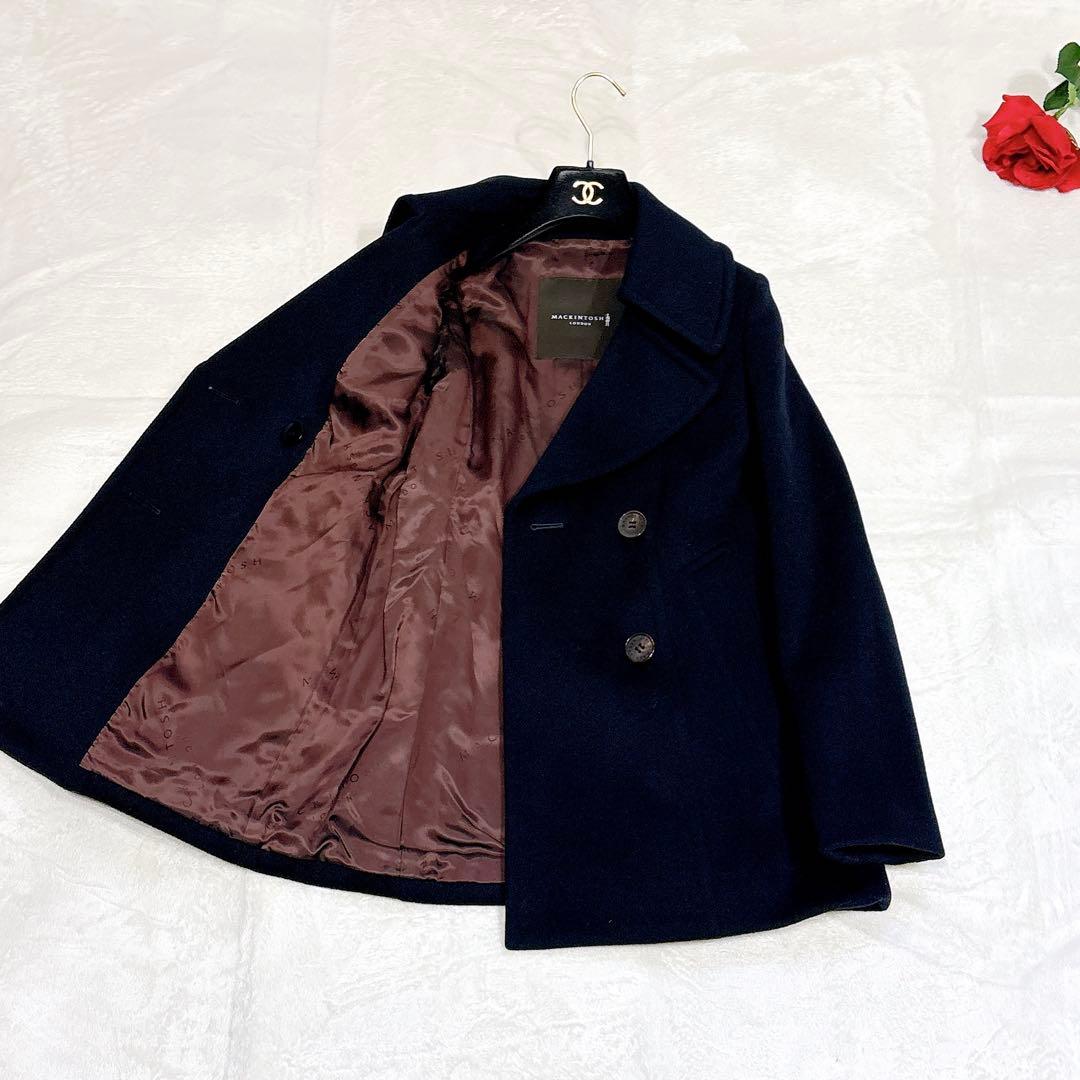 新品同様✨　マッキントッシュ　ロンドン　ピーコート　カシミヤ　36 ブラック　黒
