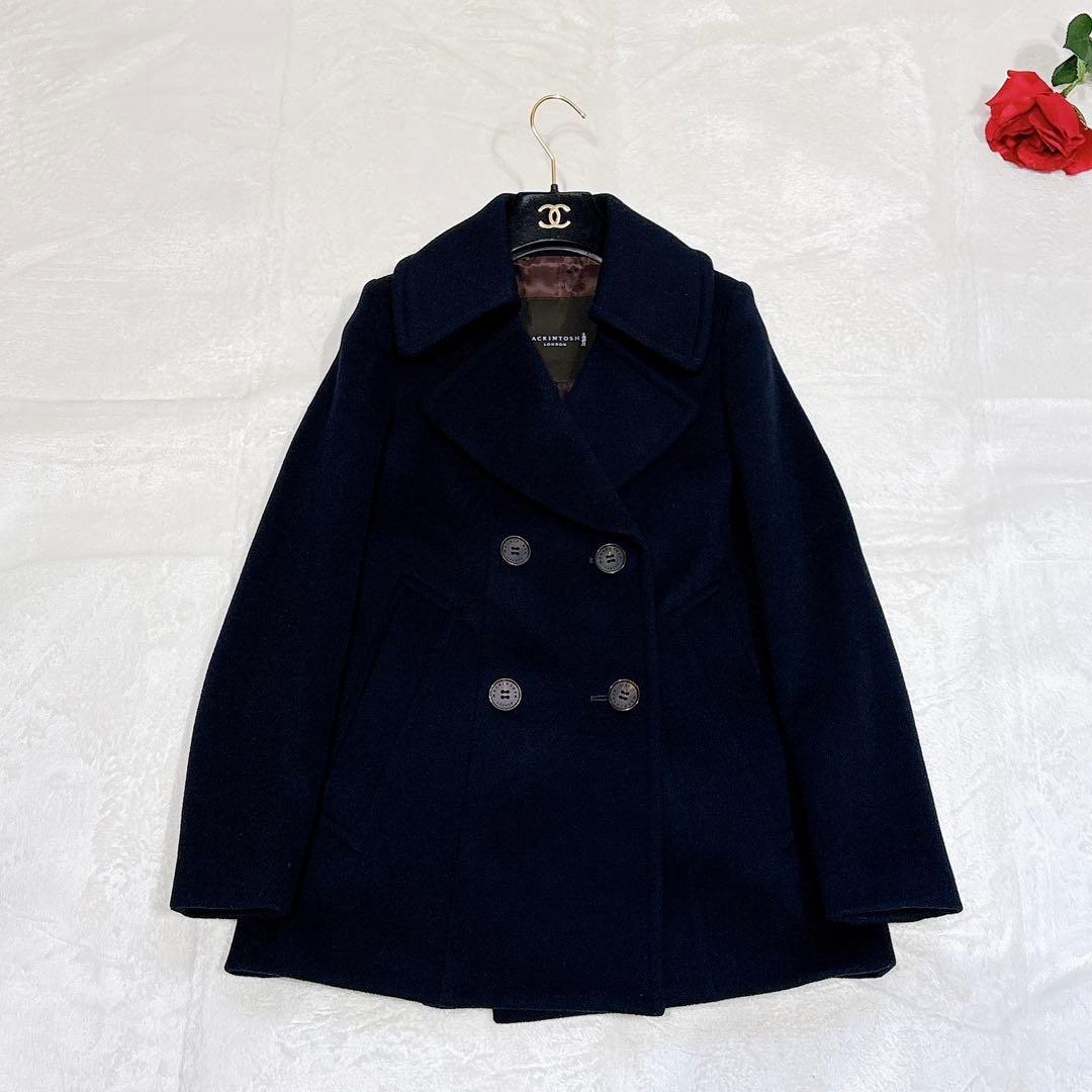 新品同様✨　マッキントッシュ　ロンドン　ピーコート　カシミヤ　36 ブラック　黒
