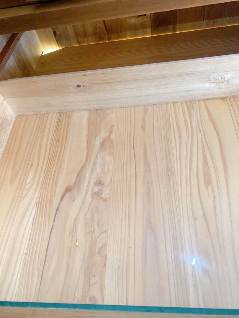 ✨希少✨古家具　木製4段前面ガラス引き出しチェスト