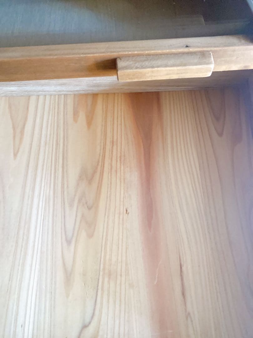 ✨希少✨古家具　木製4段前面ガラス引き出しチェスト