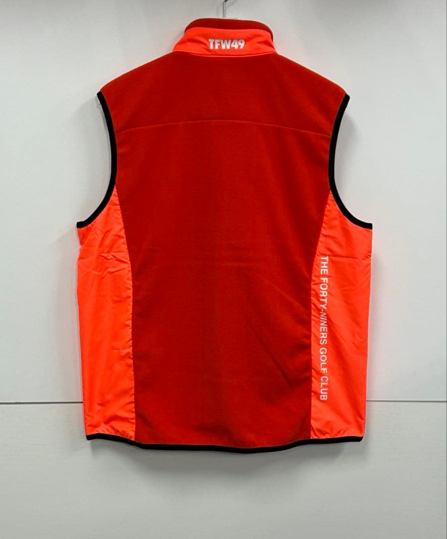 未使用タグ付★TFW49 コンビネーション フリースベスト メンズL オレンジ