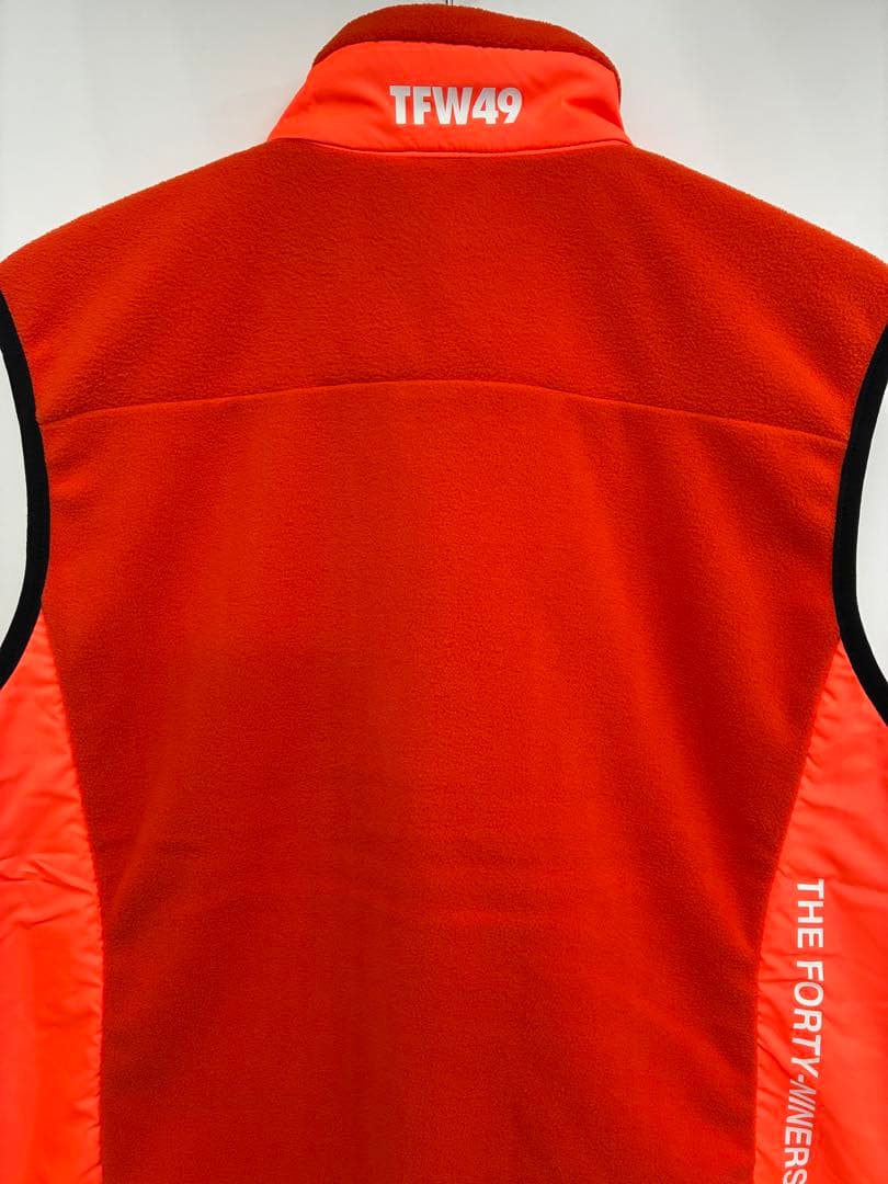 未使用タグ付★TFW49 コンビネーション フリースベスト メンズL オレンジ
