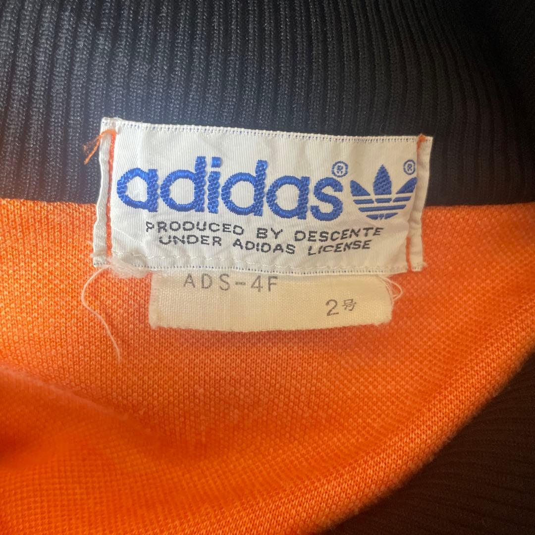 80s adidas ジャージ トラックジャケット オレンジ サイズ2