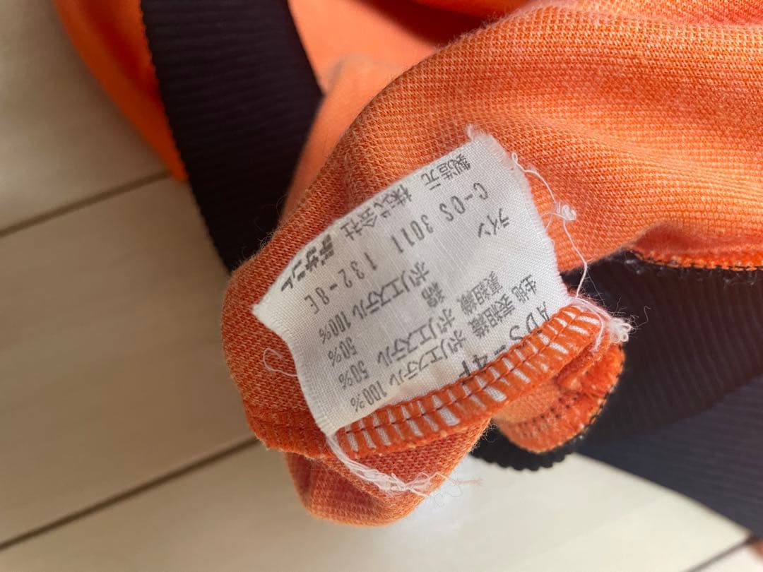 80s adidas ジャージ トラックジャケット オレンジ サイズ2