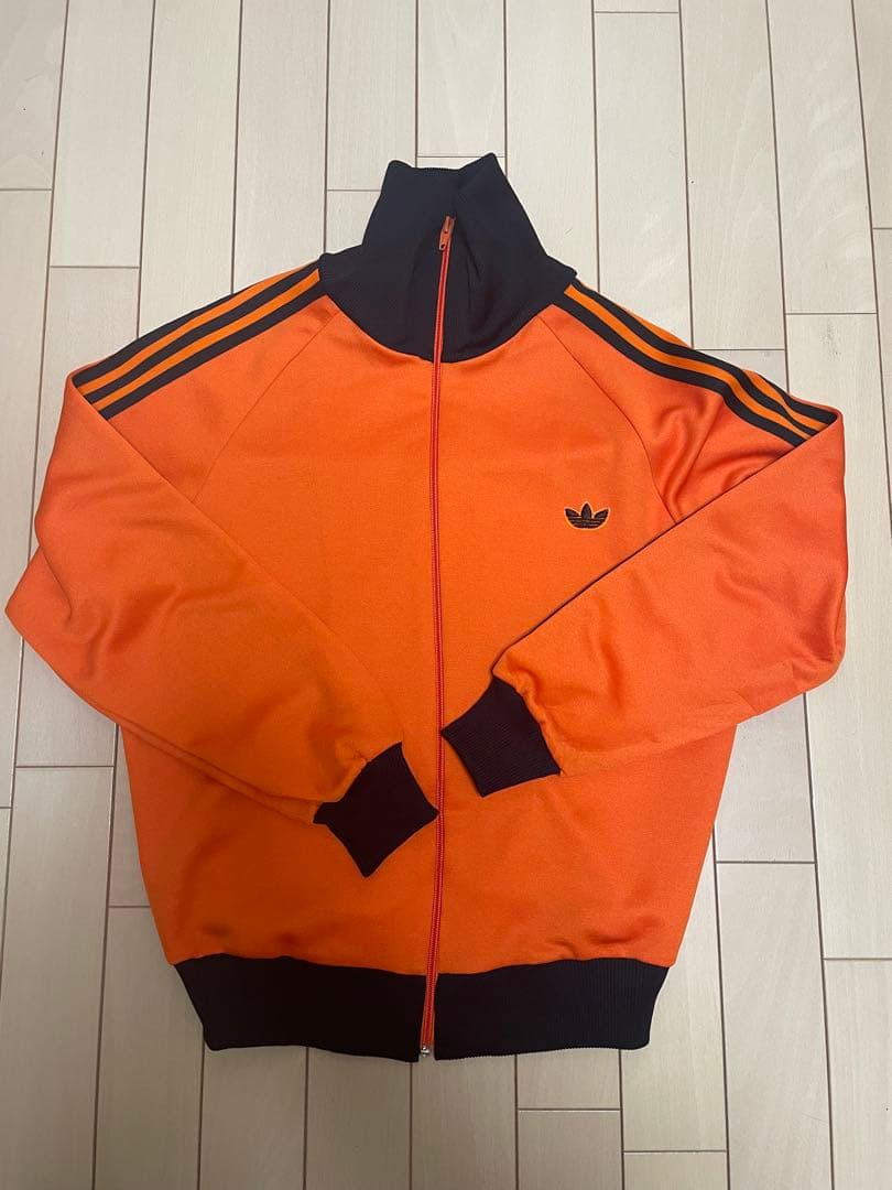 80s adidas ジャージ トラックジャケット オレンジ サイズ2
