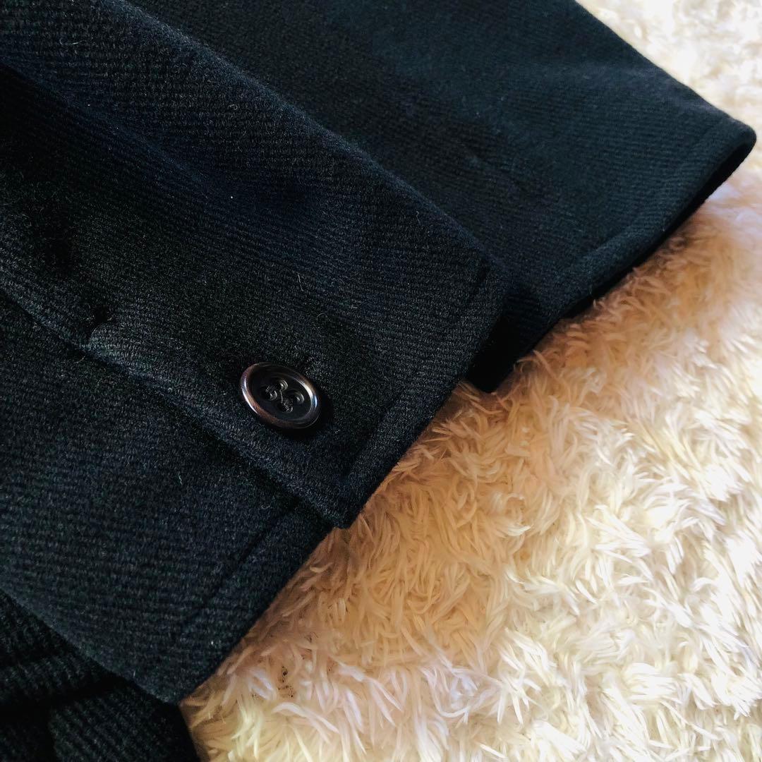 希少42✨美品 マックスマーラ ベルテッドコート 超マキシ丈 女優襟 ブラック