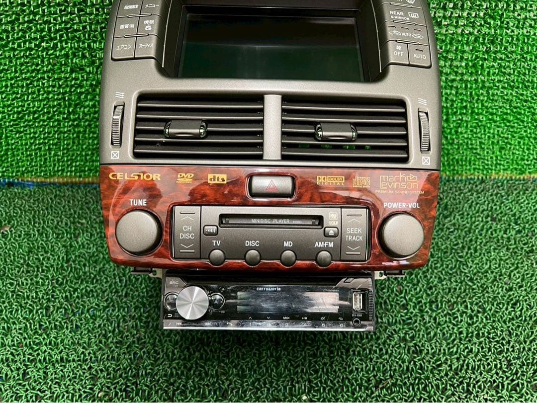 ucf31 セルシオ　30 後期　マルチナビ　ユニット　希少ウッドステッカー付き