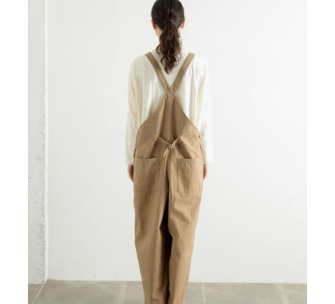【かぐれ】コットンサロペット　ベージュ