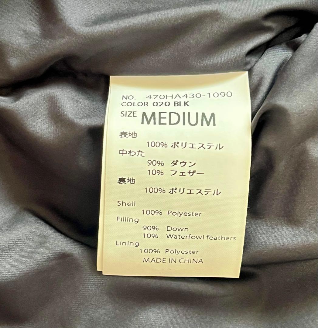 någonstansナゴンスタンスダウンベスト黒ブラックM
