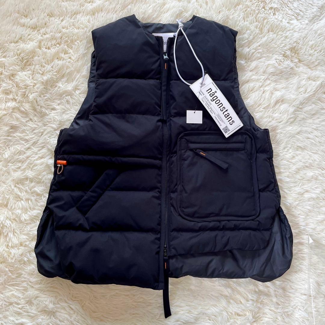 någonstansナゴンスタンスダウンベスト黒ブラックM