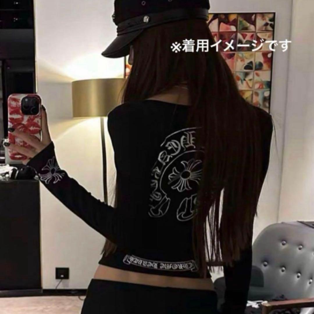 残り1点【新品未使用】クロムハーツ ロングスリーブTシャツ 白 黒 Sサイズ