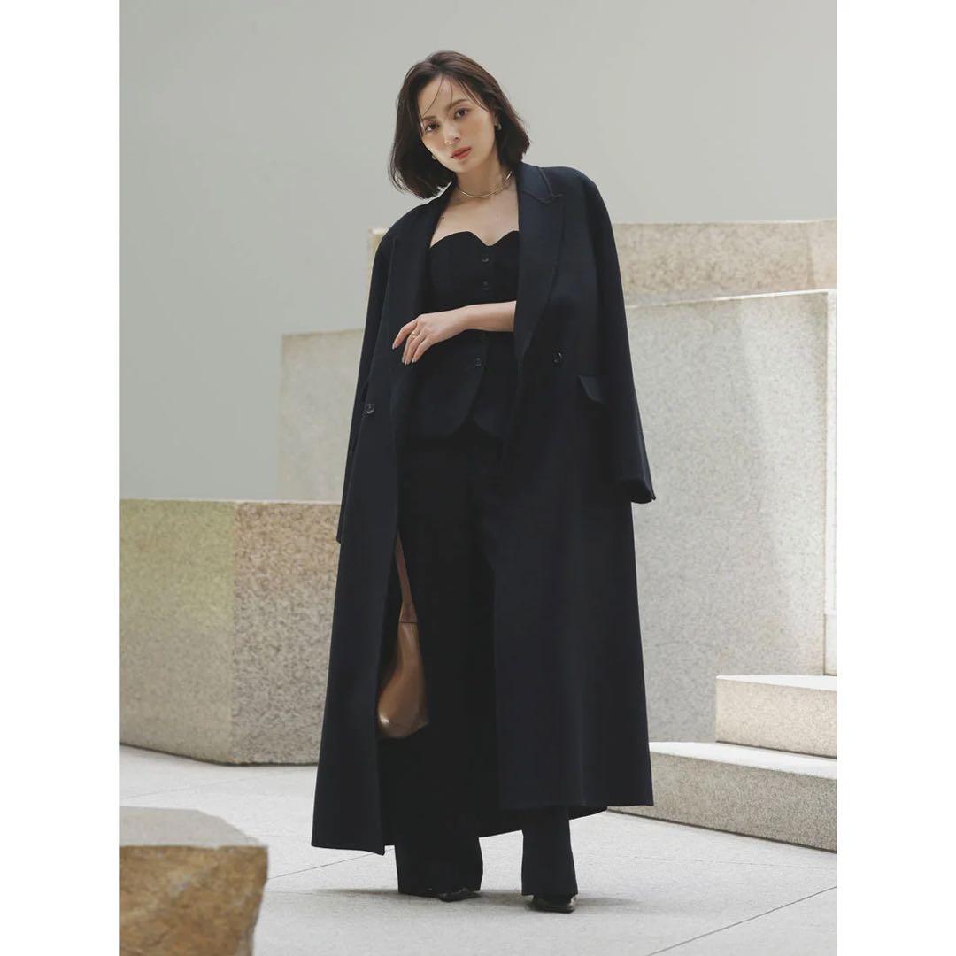 anuans リバーロングダブルポケットチェスターコート