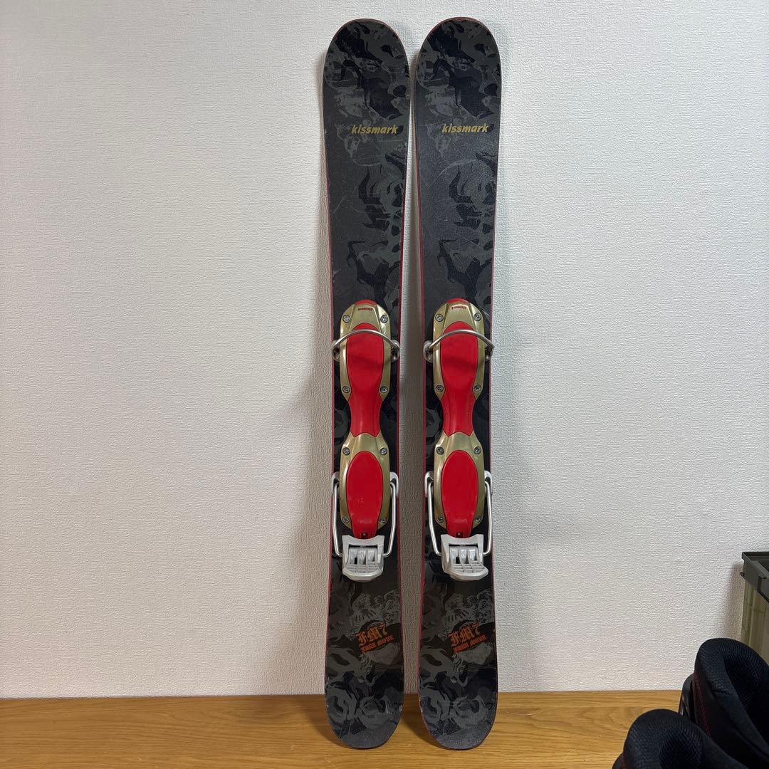 幅広　メンズ　ショートスキー　ファンスキーセット　kissmark 26cm