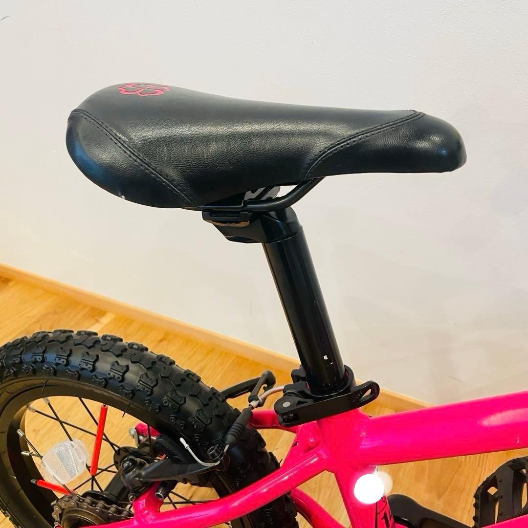 良品 ヨツバサイクル プラムピンク 14インチ キッズ 自転車 タイヤ