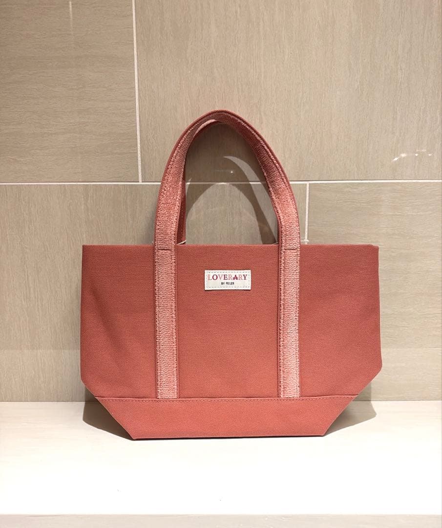 ラブラリーバイフェイラー オールドテディガール ワッペントートバッグ ピンク