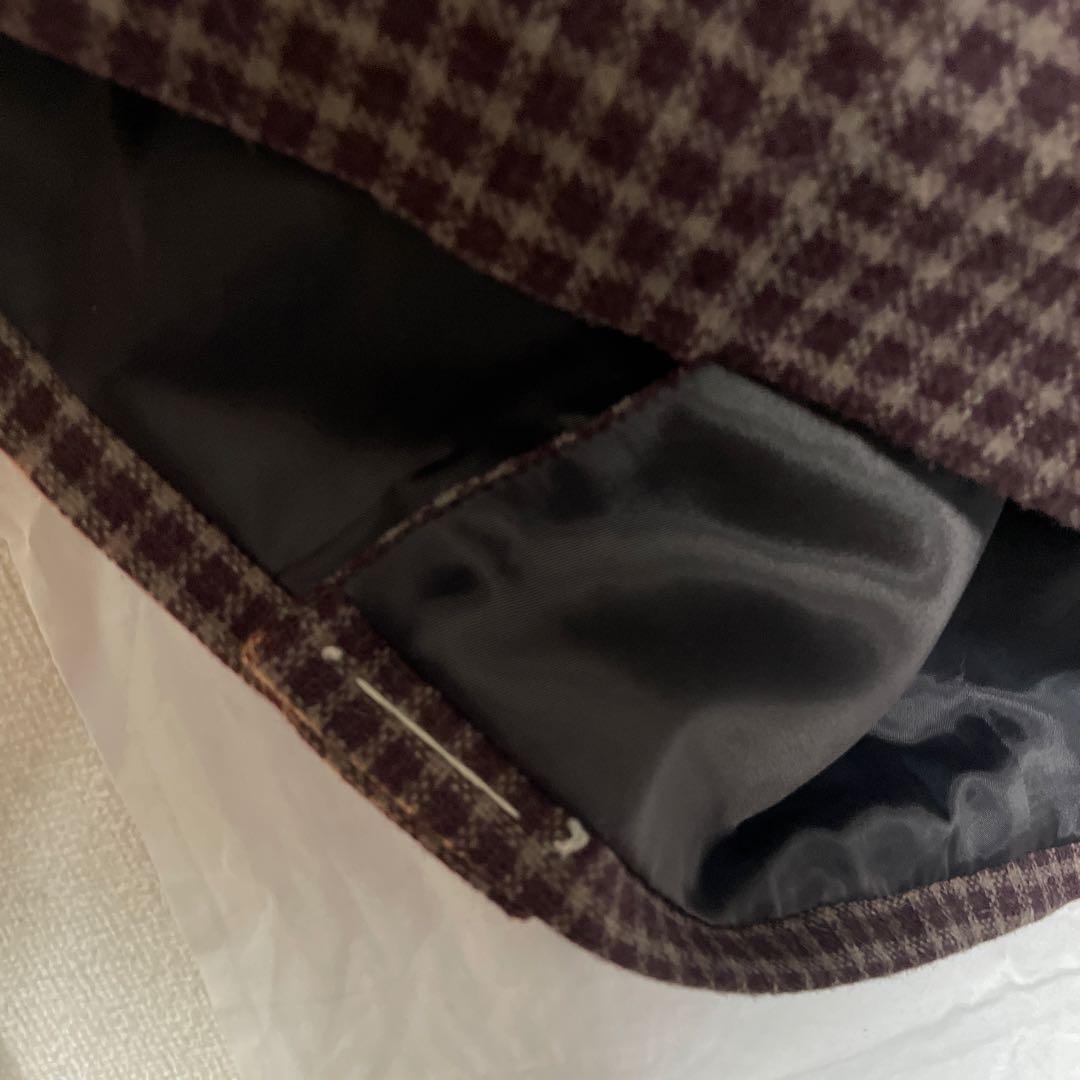 新品定価75,900円【ダーバン】日本製アルパカ混ウールチェック2Bジャケット