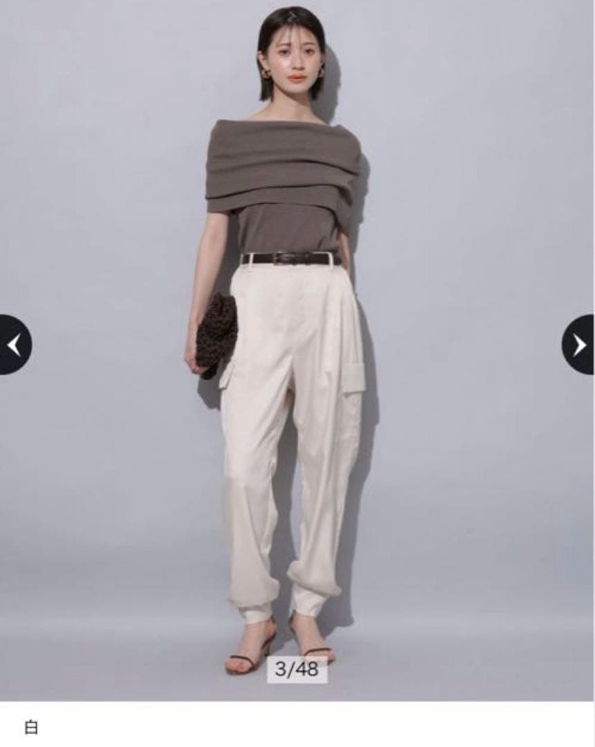 週末限定価格！新品未使用！アルページュストーリー　サテンカーゴパンツ