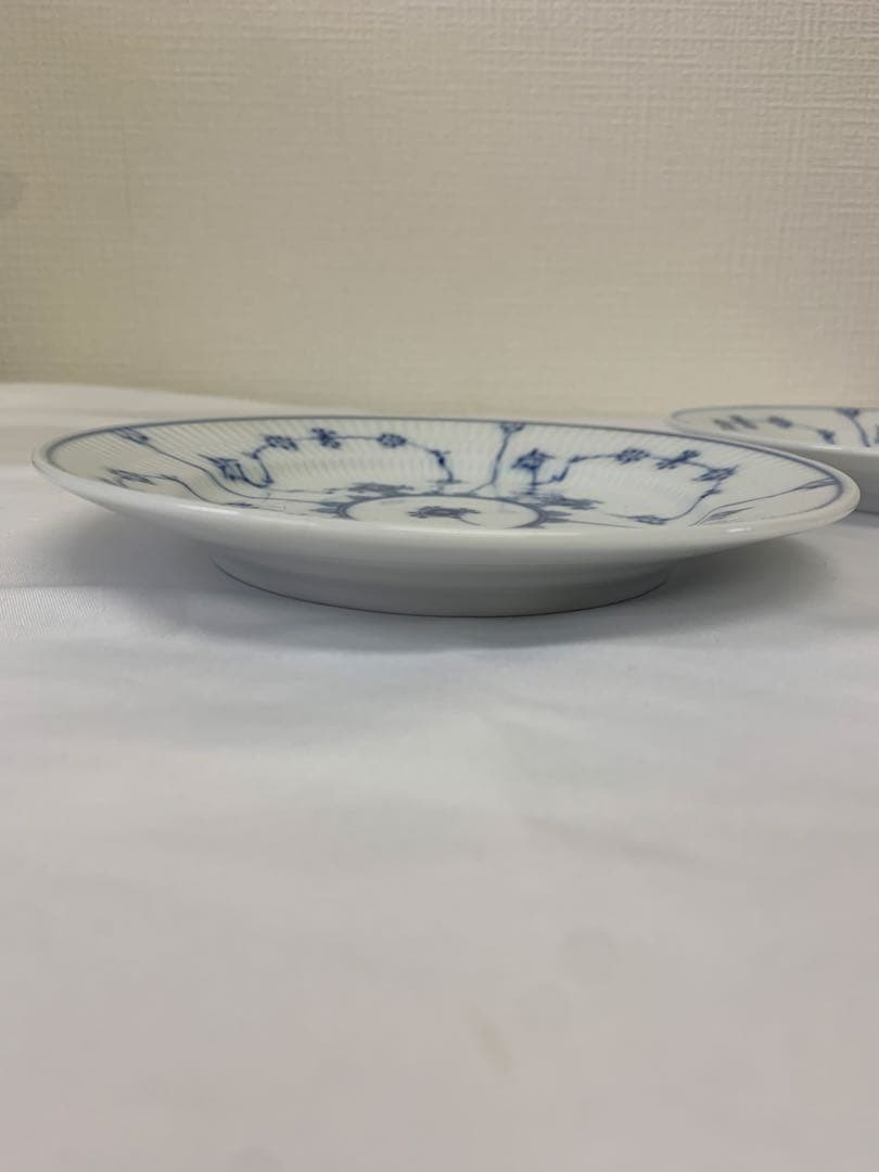 ロイヤルコペンハーゲン ブルーフルーテッド プレイン　プレート17cm 2枚