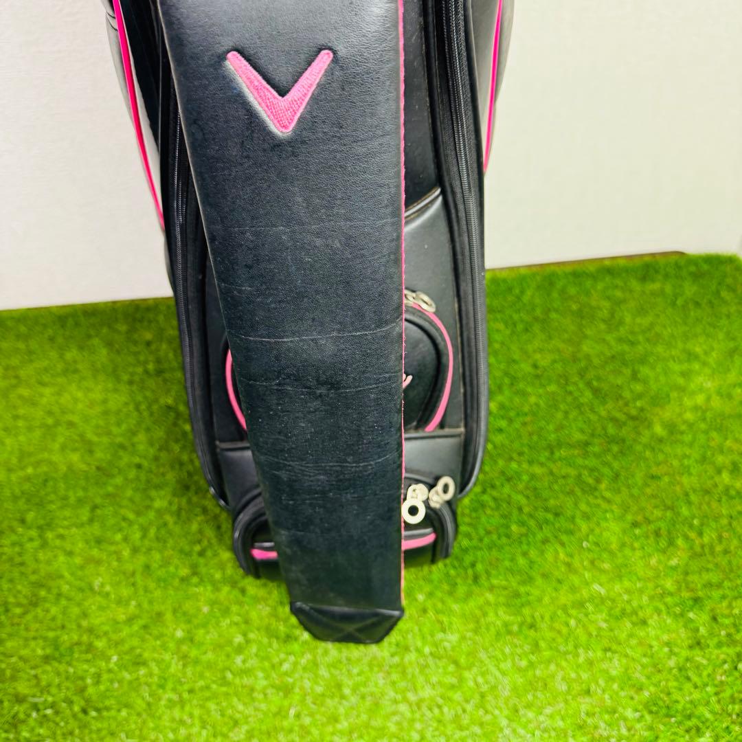 【女性用】Callaway レディース キャディバッグ ブラック ピンク