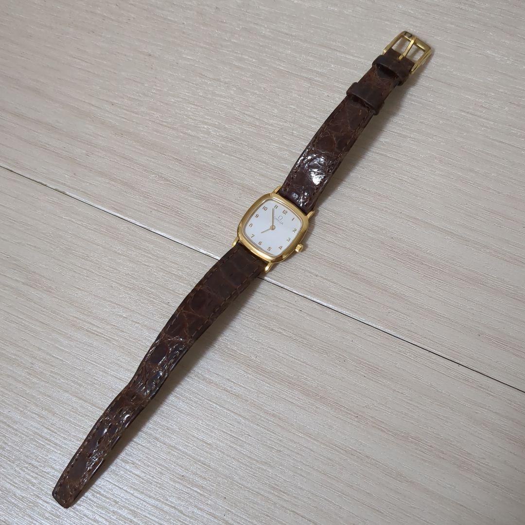 【動作未確認】OMEGA デ・ヴィル クォーツ スクエア レディース腕時計