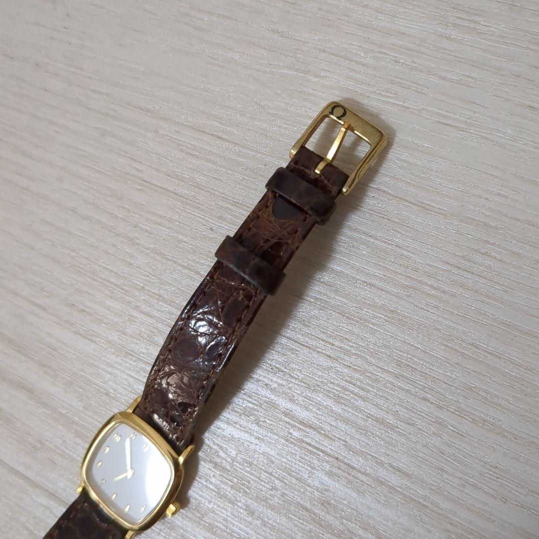 【動作未確認】OMEGA デ・ヴィル クォーツ スクエア レディース腕時計