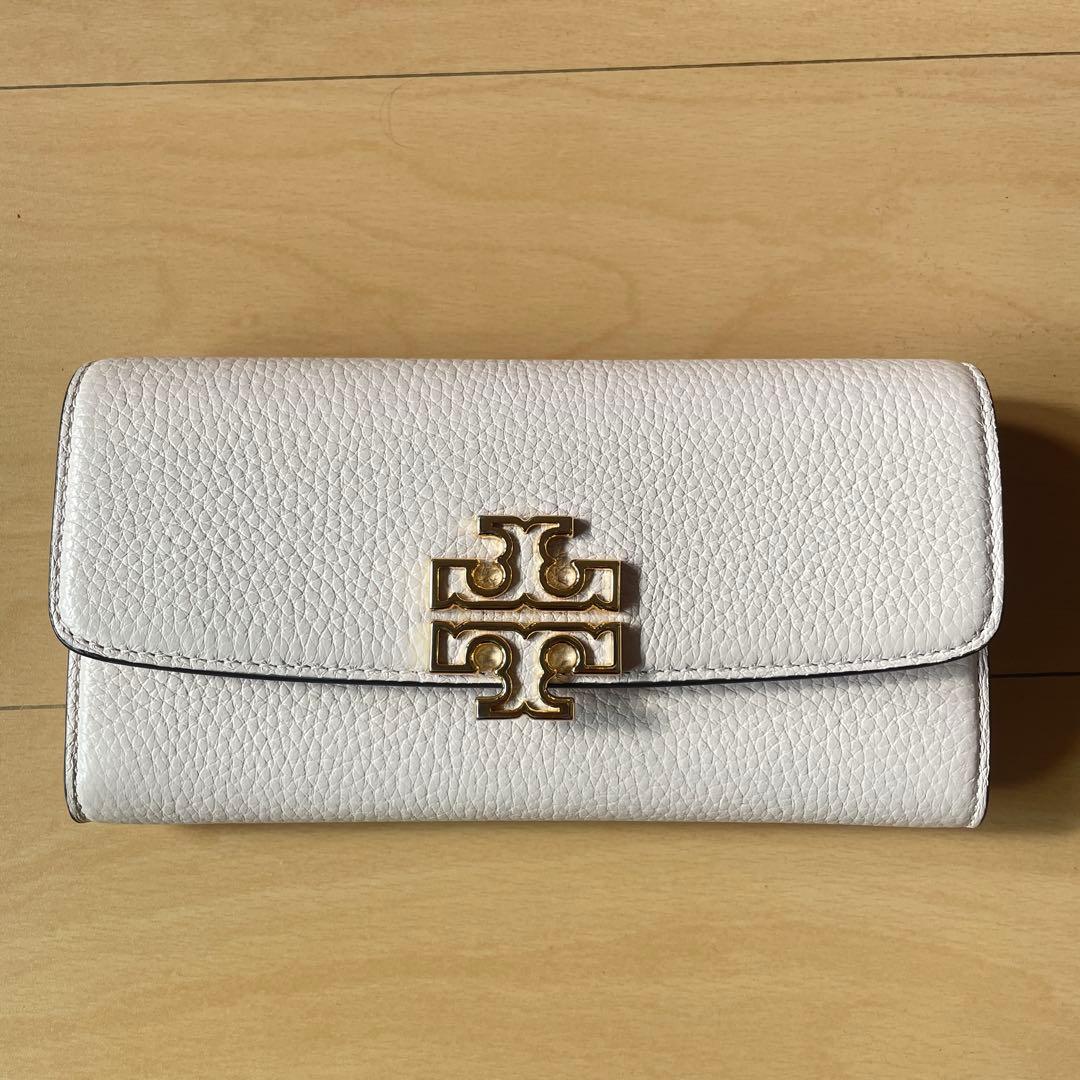 Tory Burchトリーバーチ長財布　ピンク　レザーエンベロープウォレット