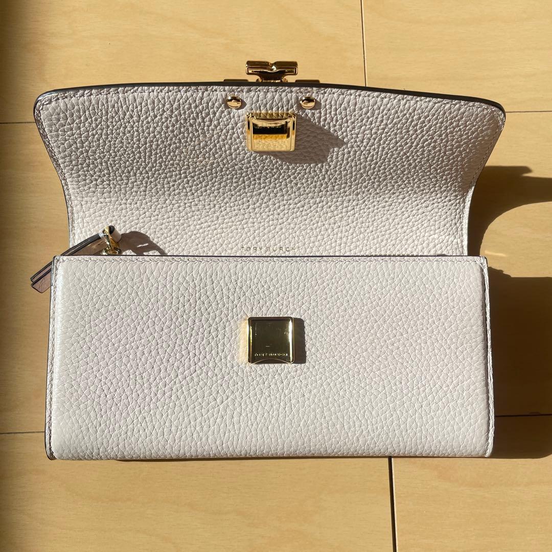 Tory Burchトリーバーチ長財布　ピンク　レザーエンベロープウォレット