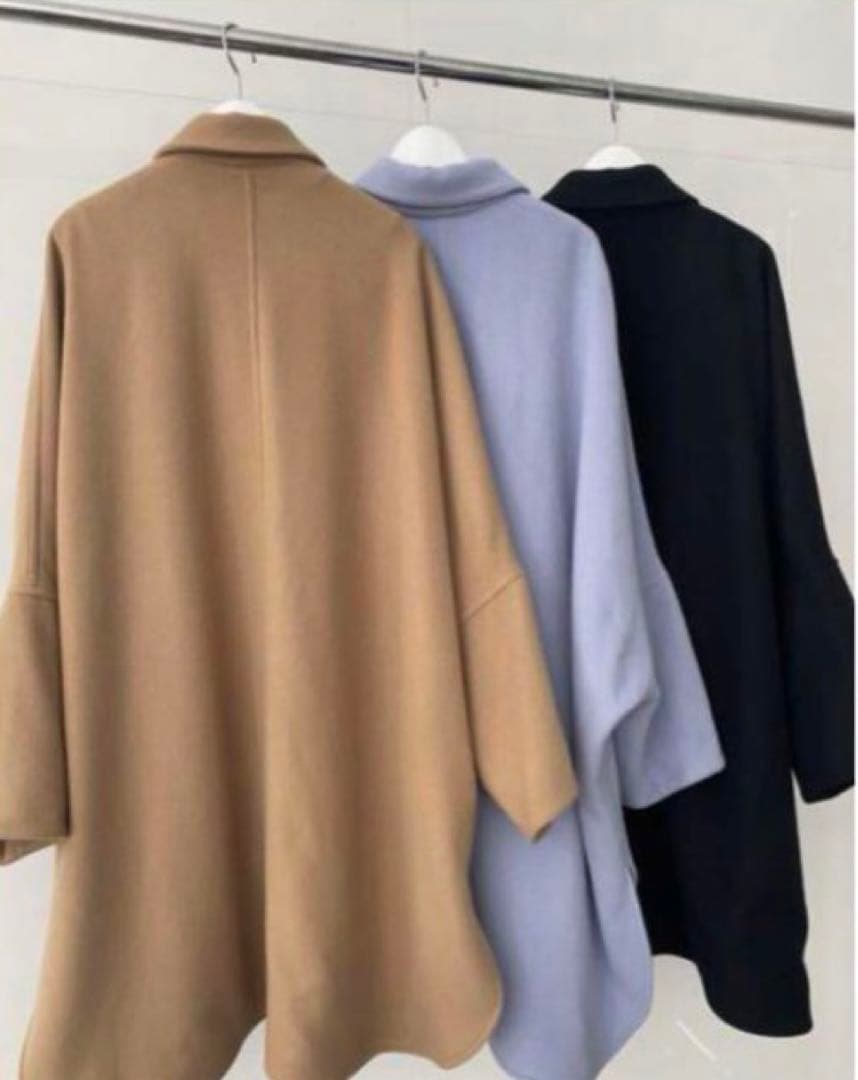 rosy monster ポンチョ　コート　水色