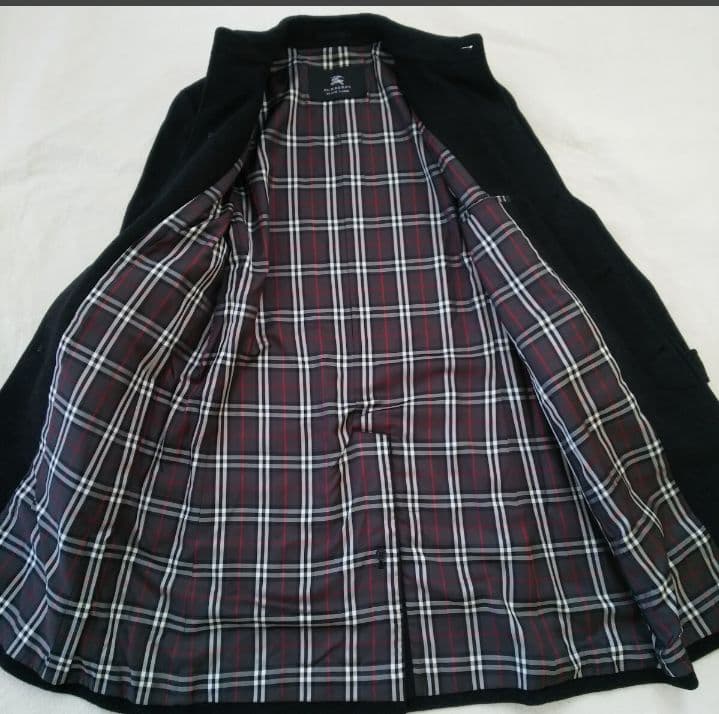 【極美品 M】バーバリーブラックレーベル 幻の 最高級 カシミヤ入 ウールコート