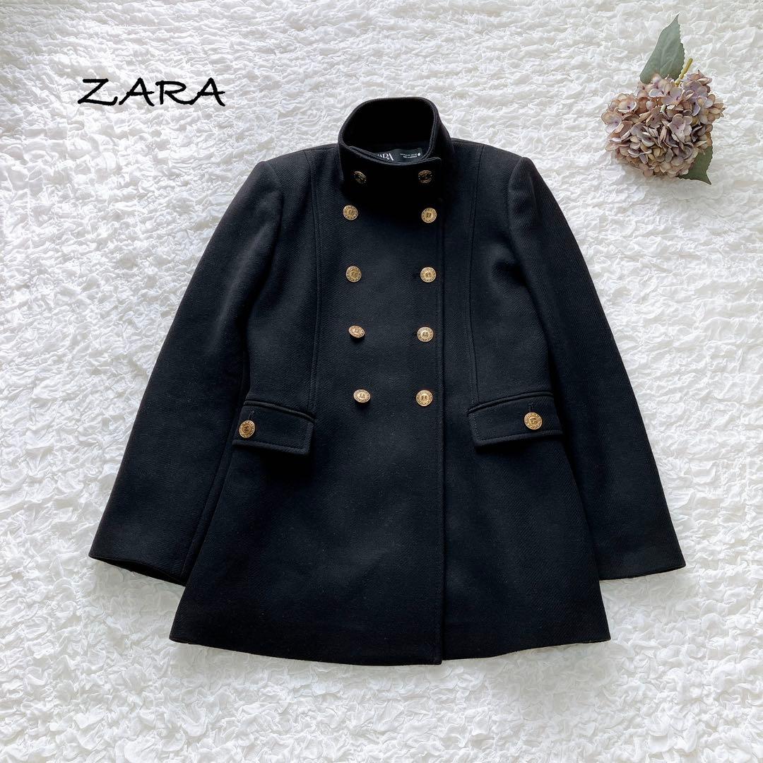 ザラ　マンテコ　ナポレオンコート　ジャケット　ブラック　M