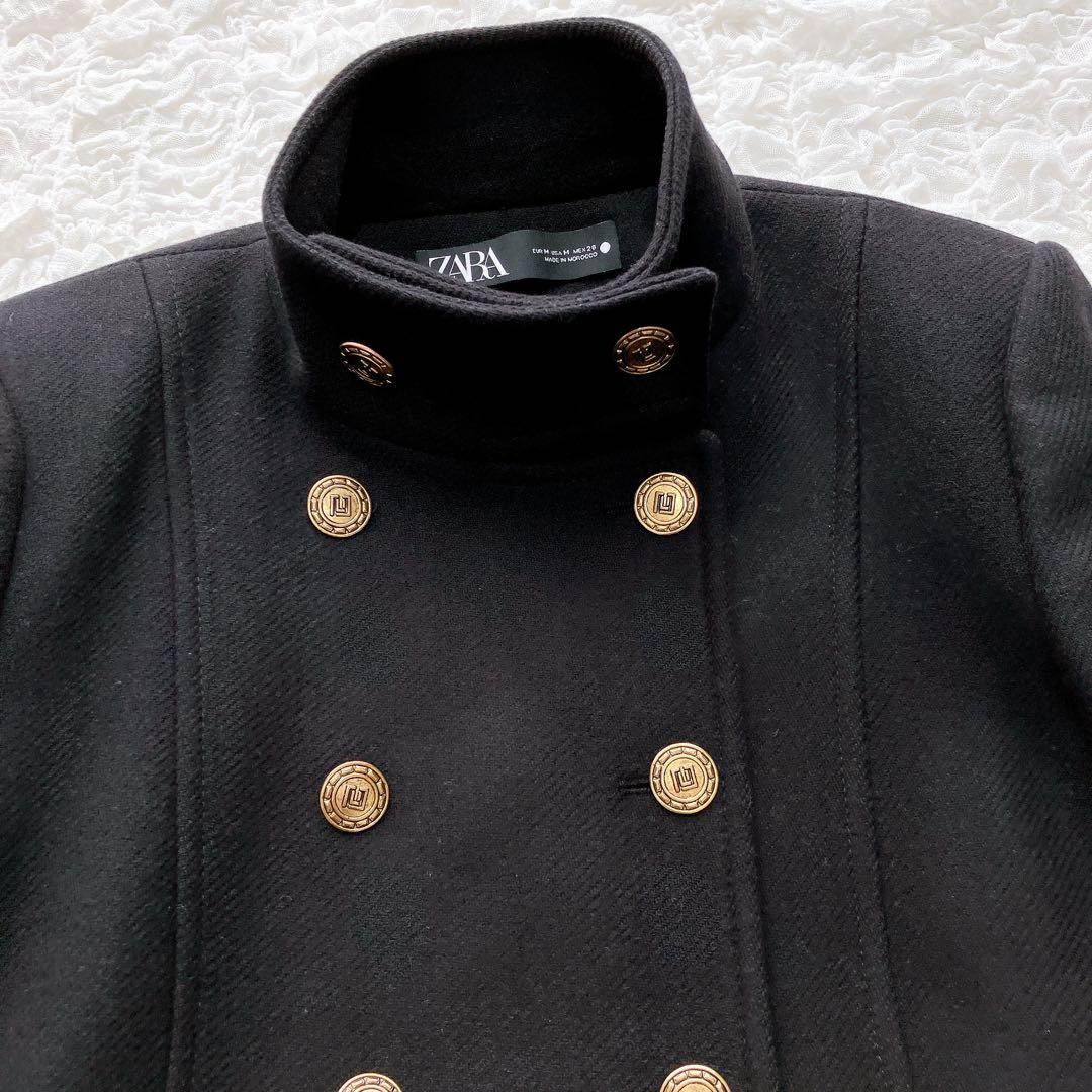 ザラ　マンテコ　ナポレオンコート　ジャケット　ブラック　M