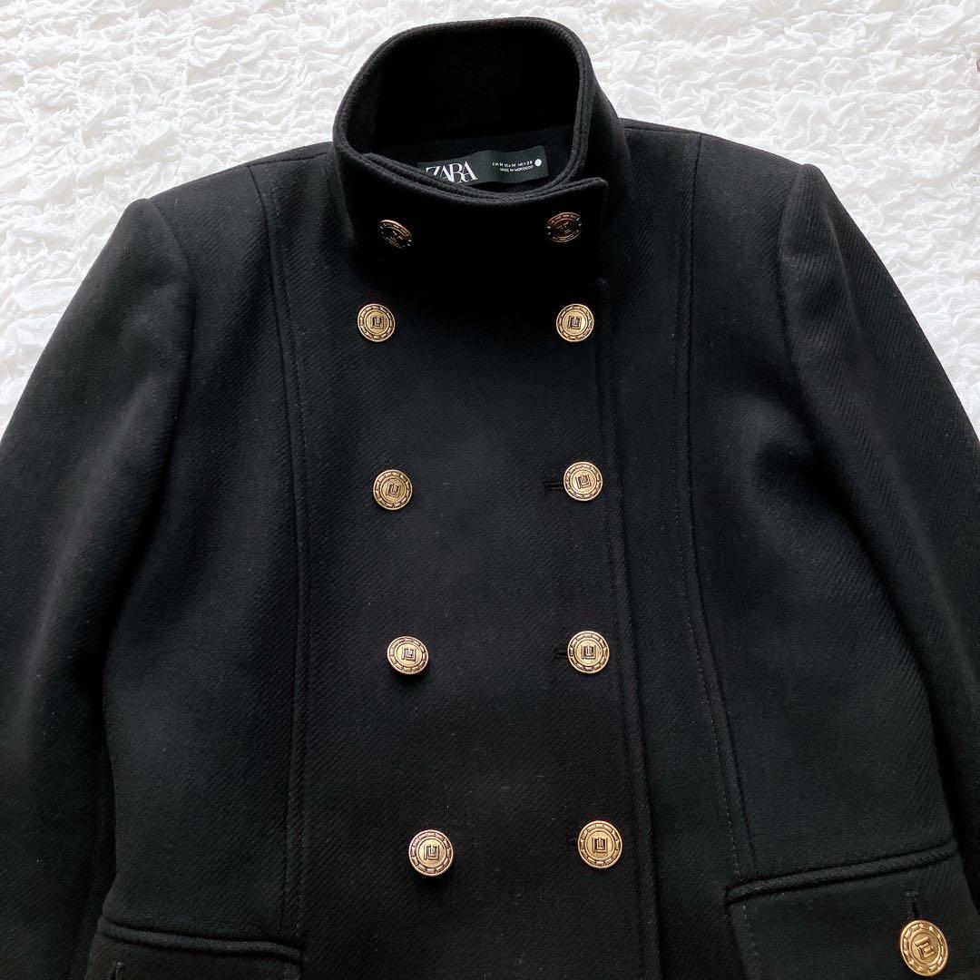 ザラ　マンテコ　ナポレオンコート　ジャケット　ブラック　M