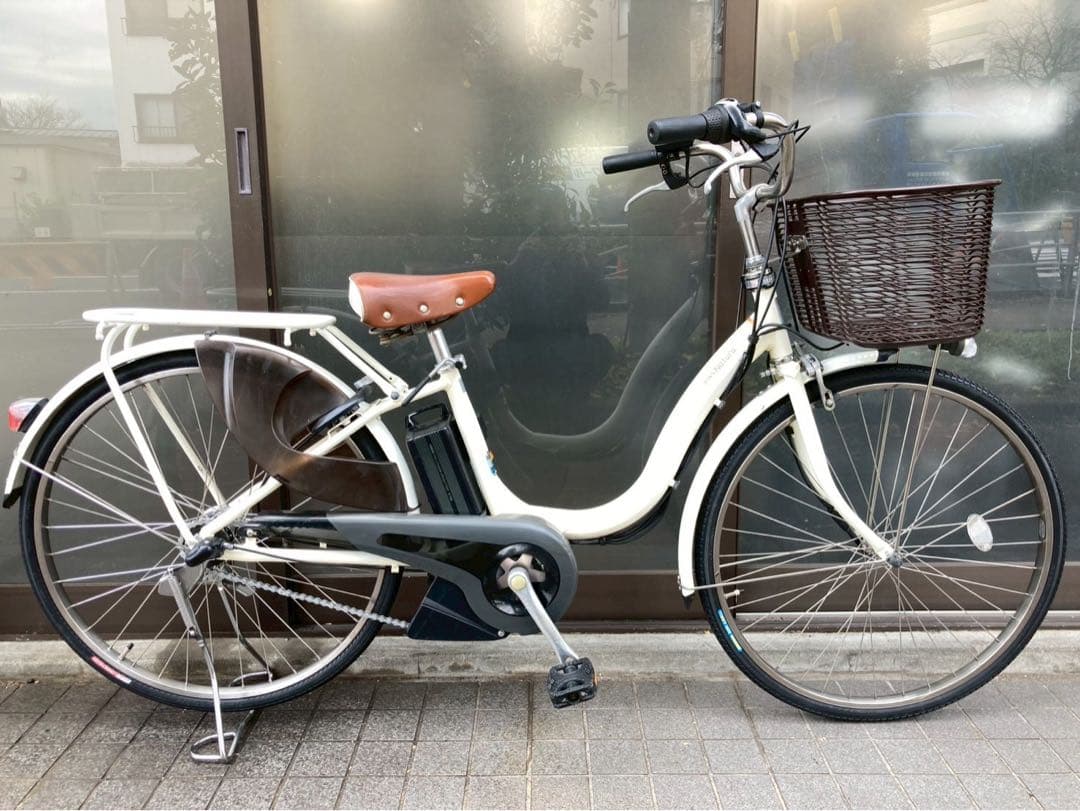 中古電動自転車 ヤマハ PASナチュラ ホワイト 横浜　№3717