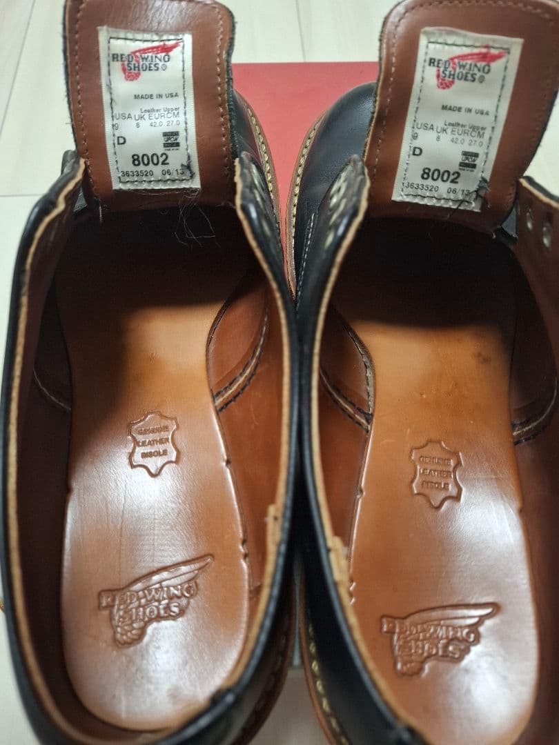 【中古】レッドウィング 8002 RED WING 廃盤商品 US9 27cm