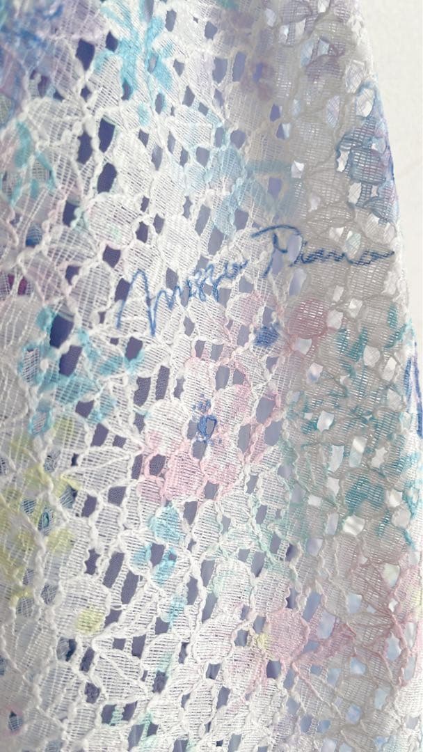 美品！メゾピアノ 花柄プリント　レースワンピース　140