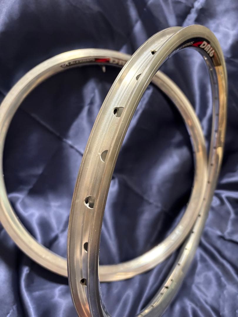 【低走行】アレックスリムズDA16ポリッシュ32穴 & 18タイヤ　前後セット